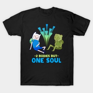 2 Bodies But One Soul - Finn And Fern Adventure Time Characters T-Shirt